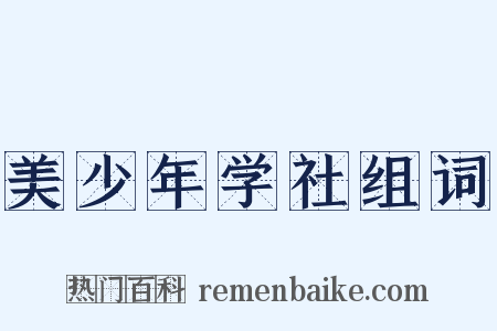 美少年学社组词是什么意思的图片